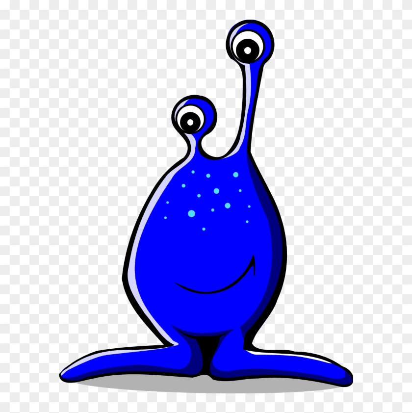 Comic Alien Vector Clip Art - Clip Art Alien Blue #171345