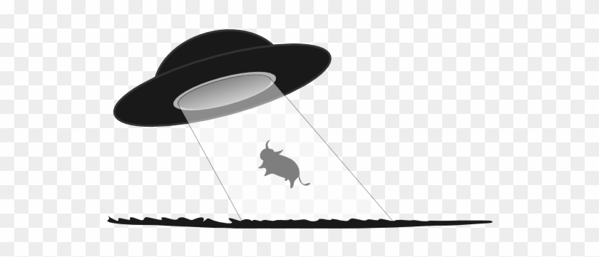 Cow Abduction Black White Line Art 555px - Ufo Abduction Transparent Background #171365