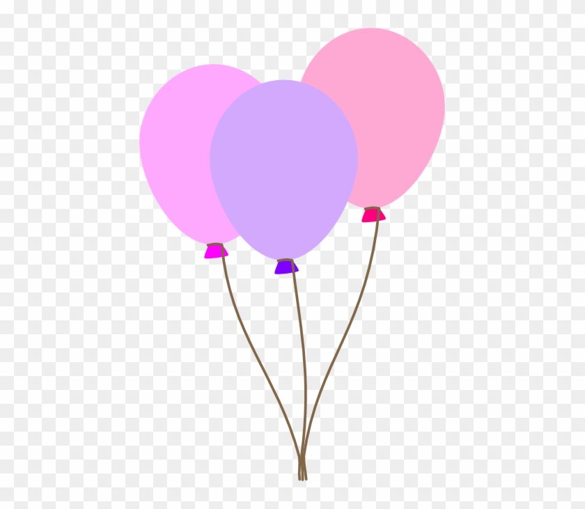 Pastel Balloon Bunch Clipart - Pink And Purple Balloons Clip Art #171368