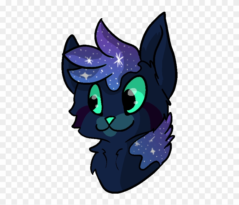 Galaxy Cat Headshot By Deathbyufo On Deviantart - Galaxy Cat Drawings #171399