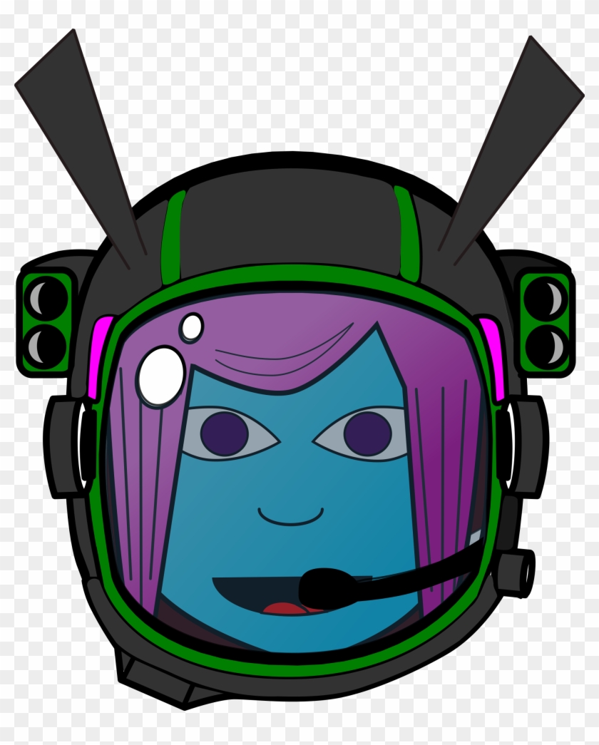 Spaceship Clipart Alien Head - Transparent Girl Alien Cartoon #171409