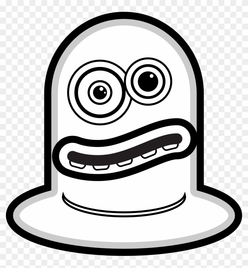 Cartoon Monsters 1 Black White Line Art Scalable Vector - Monsters White And Black #171467
