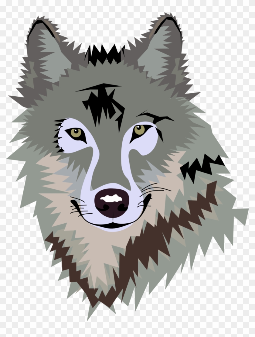 Grey Wolf Clip Art - Wolf Face Clipart #171529