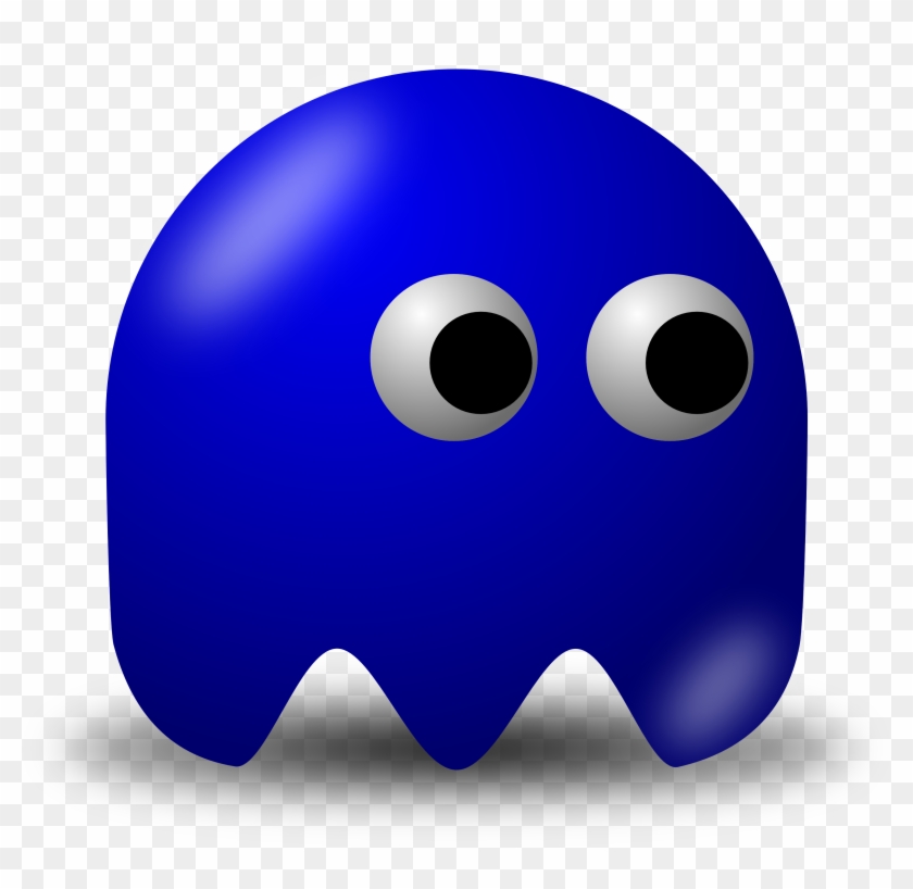 Dark Blue Pacman Ghost #171547