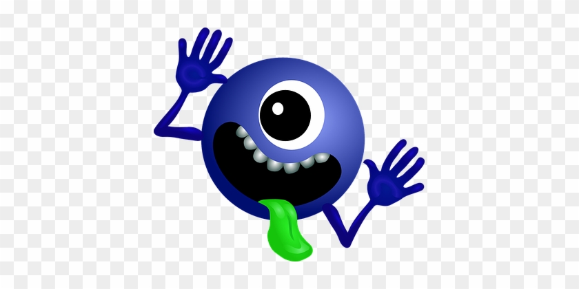 Alien Dark Blue Smiley Monster Cartoon Cha - Hitchhiker's Guide To The Galaxy #171732