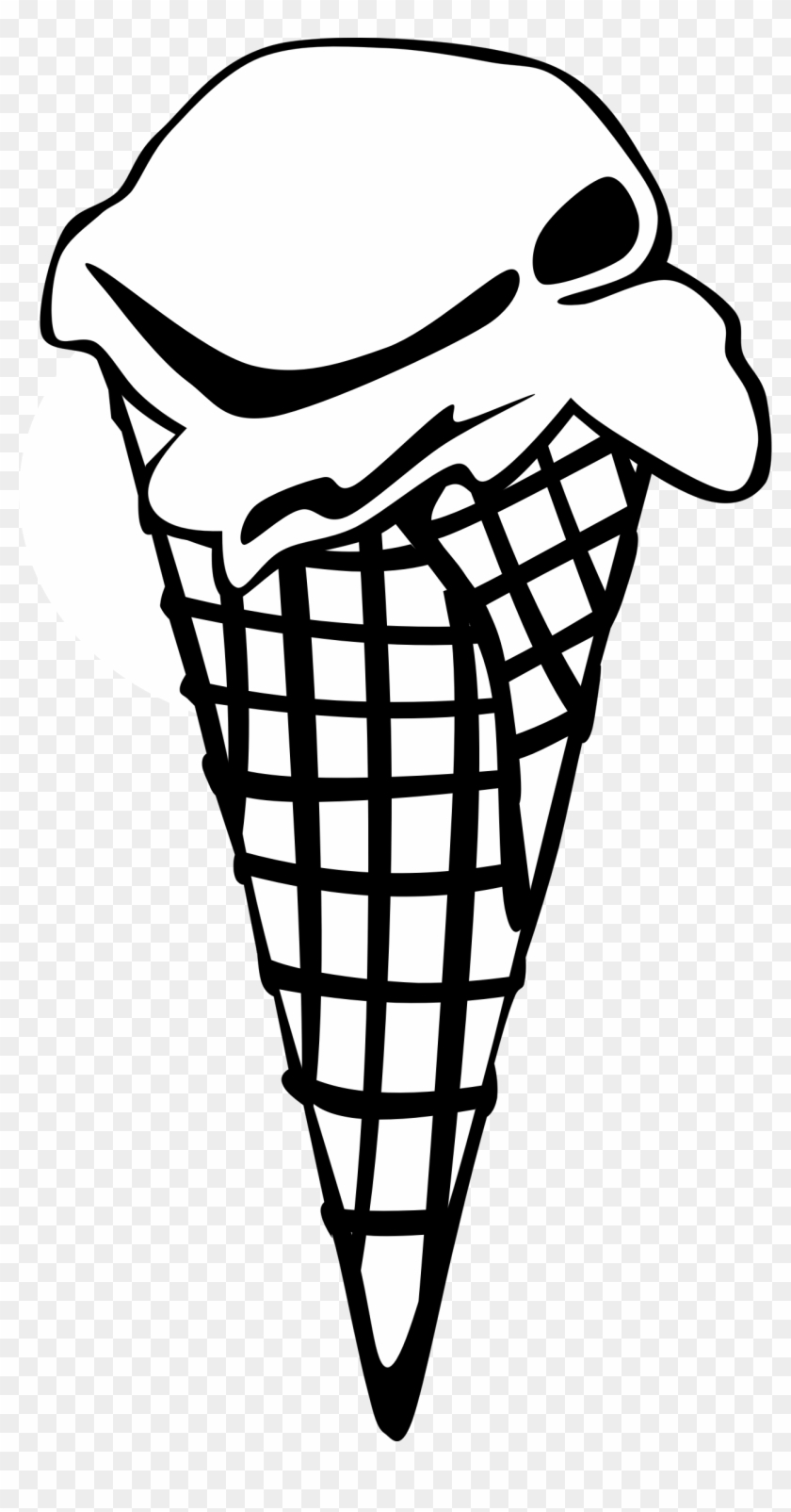 Waffle Cone Clipart Coloring Page - Ice Cream Cone Clip Art #171791