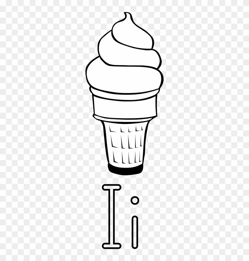 Free Letter I For Ice Cream - Coloring Ice Cream Cone #171816