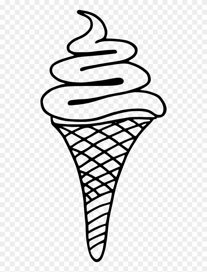 Ice-cream Free Glace 5 Free Glace Italienne Bw - Ice Cream Cone #171839