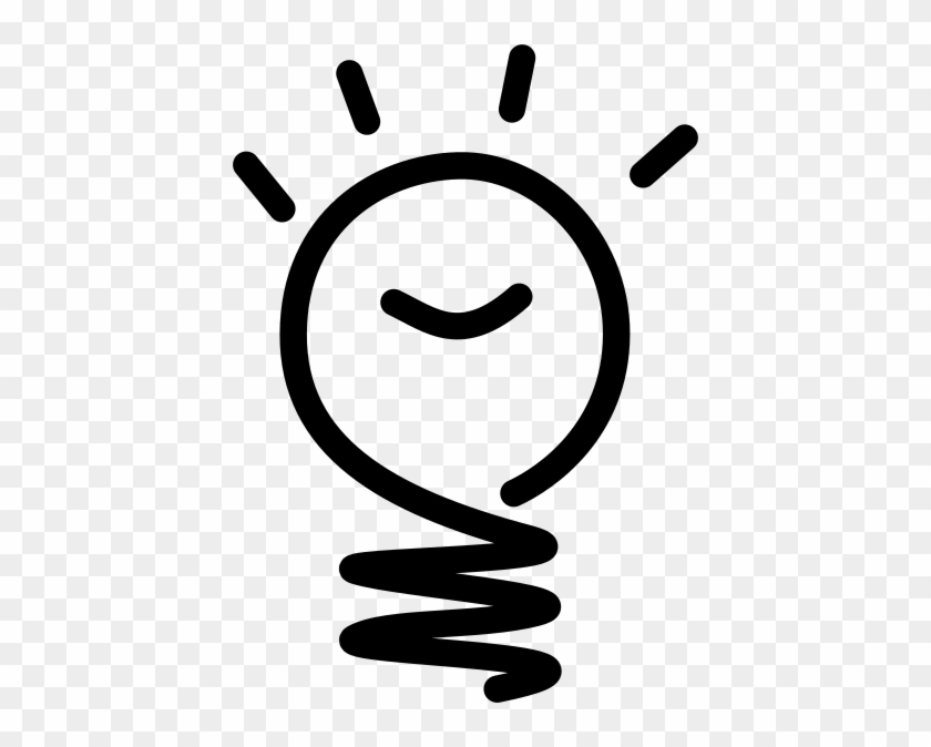 Light Bulb Black/white Clip Art At Clker - Idea Black And White #171891