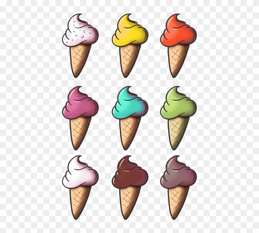 Ice Cream, Cone, Ice Cream Cone, Vanilla, Chocolate - 7 Ice Cream Clipart #171985