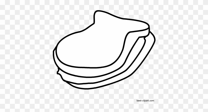 Black And White Sandwich Clip Art Free - Black #171987