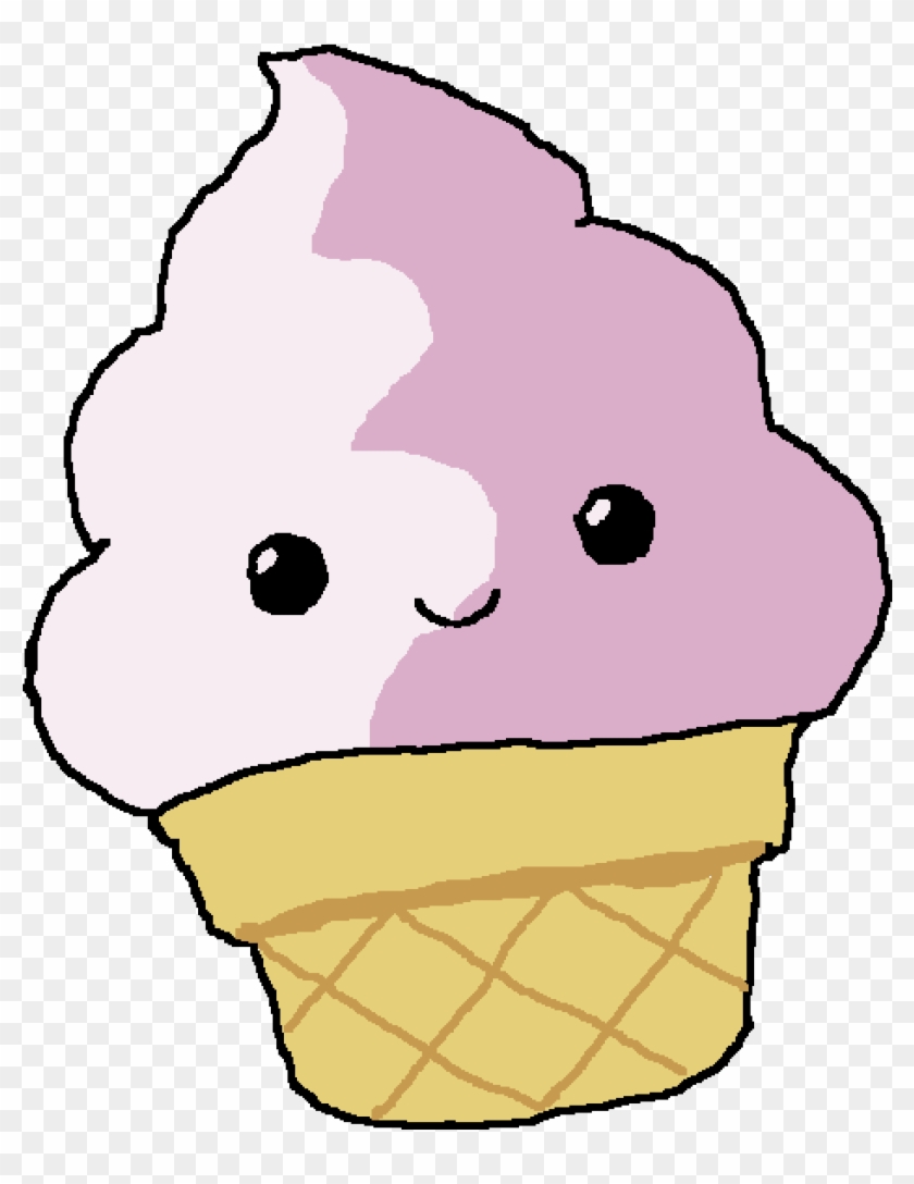 Derpy Kawaii Icecream - Happy Ice Cream - Free Transparent PNG Clipart  Images Download