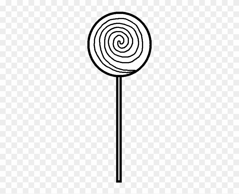 Monochrome Clipart Lollipop - Lollipop Drawing Clipart #172174