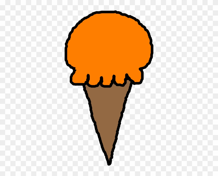 Mango Ice Cream Clip Art - Ice Cream Cones Orange #172244