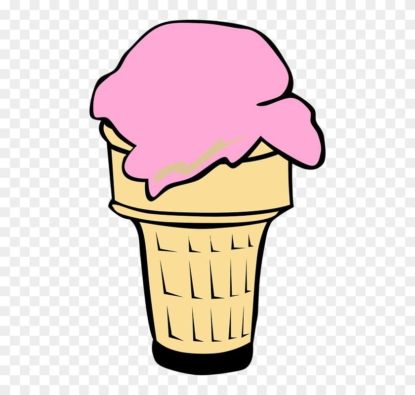 Pink Ice Cream Clipart - Ice Cream Cone Clip Art #172301