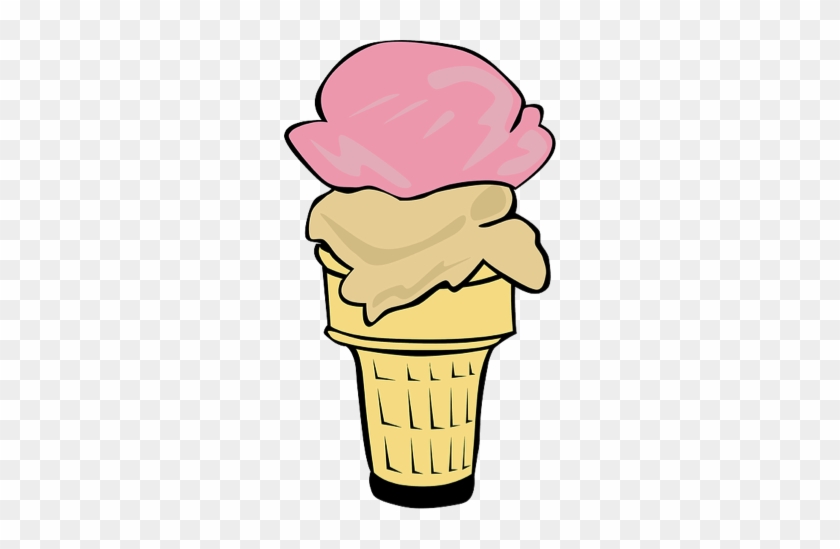 Ice Cream Double Scoop - Ice Cream Cone Clip Art #172382