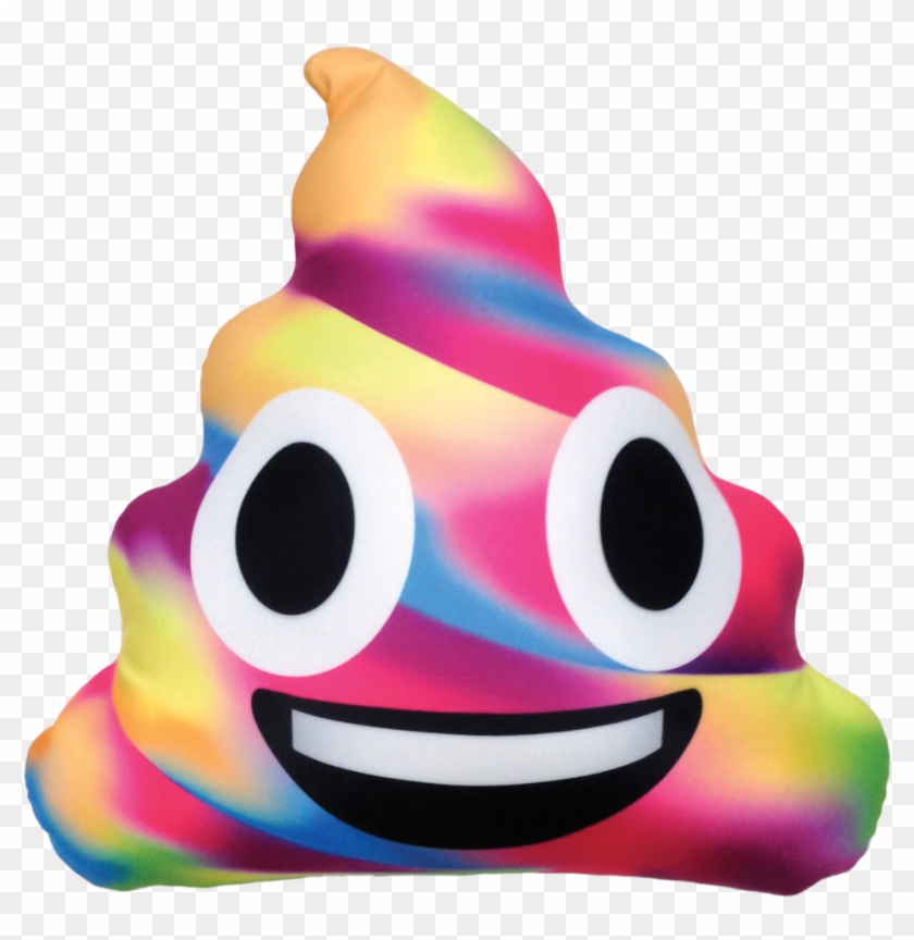 Picture Of Rainbow Poop Emoji Microbead Pillow - Rainbow Poo Emoji Pillow #172493