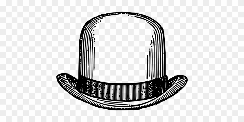 Bowler Hat Vintage Retro Man Fashion Male - Bowler Hat Clip Art #172552