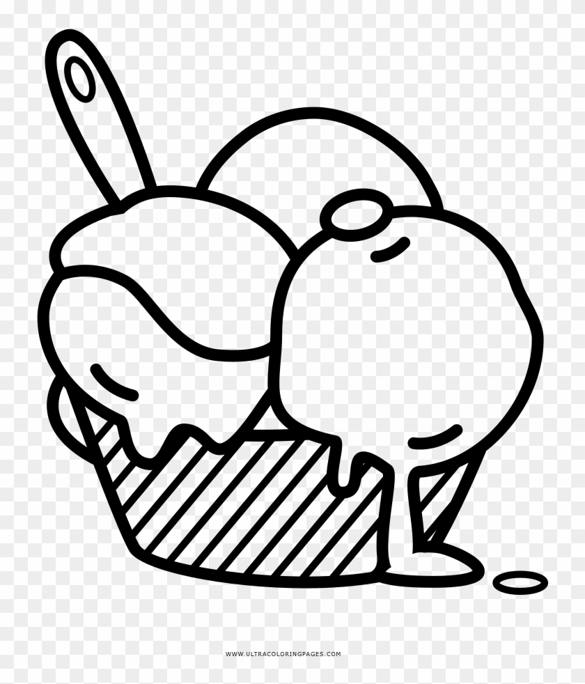 Ice Cream Cup Coloring Page - Drawing #172690