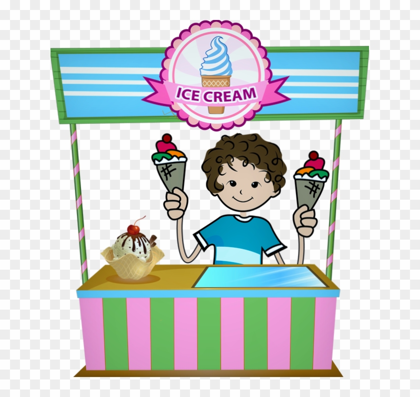 Ice Cream Stand Clipart - Ice Cream Maker Clipart #172703