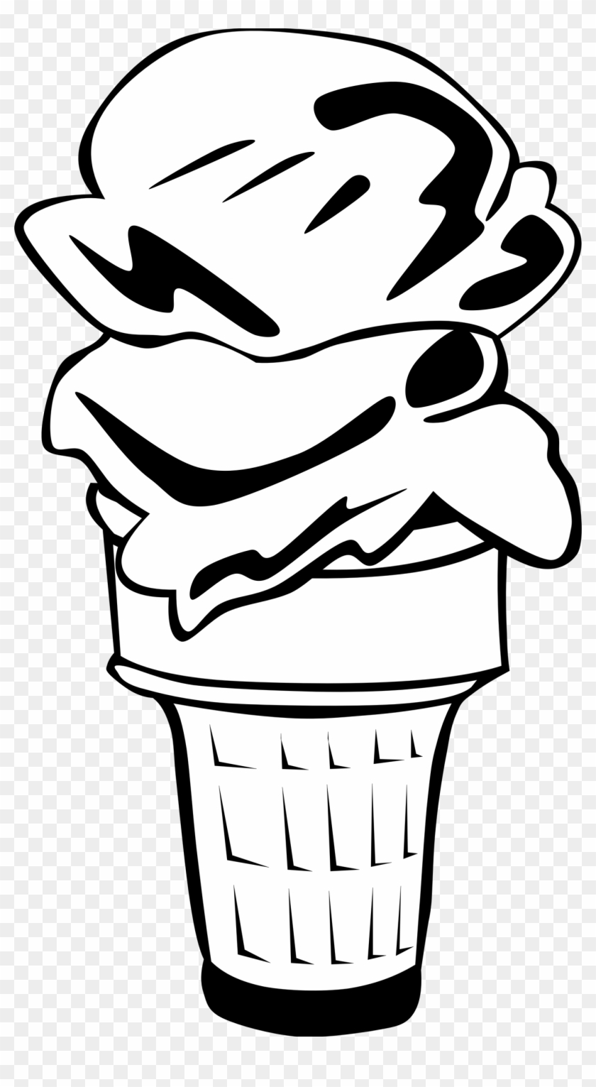 Fast Food, Desserts, Ice Cream Cone, Double - Ice Cream Cone Clip Art #172777