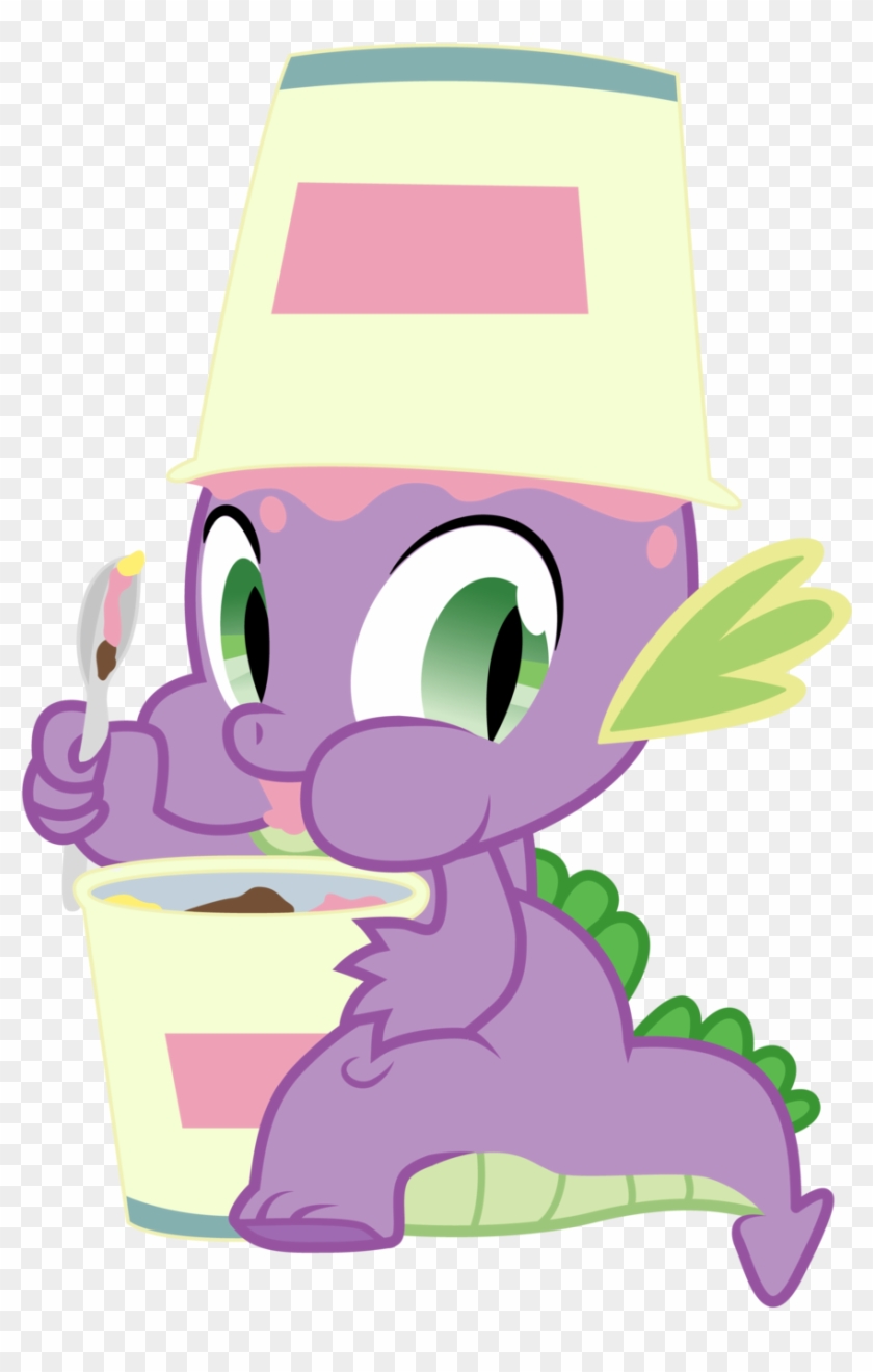 Spike *eating Ice Cream* By Boem777 - My Little Pony Spike Eating #172788