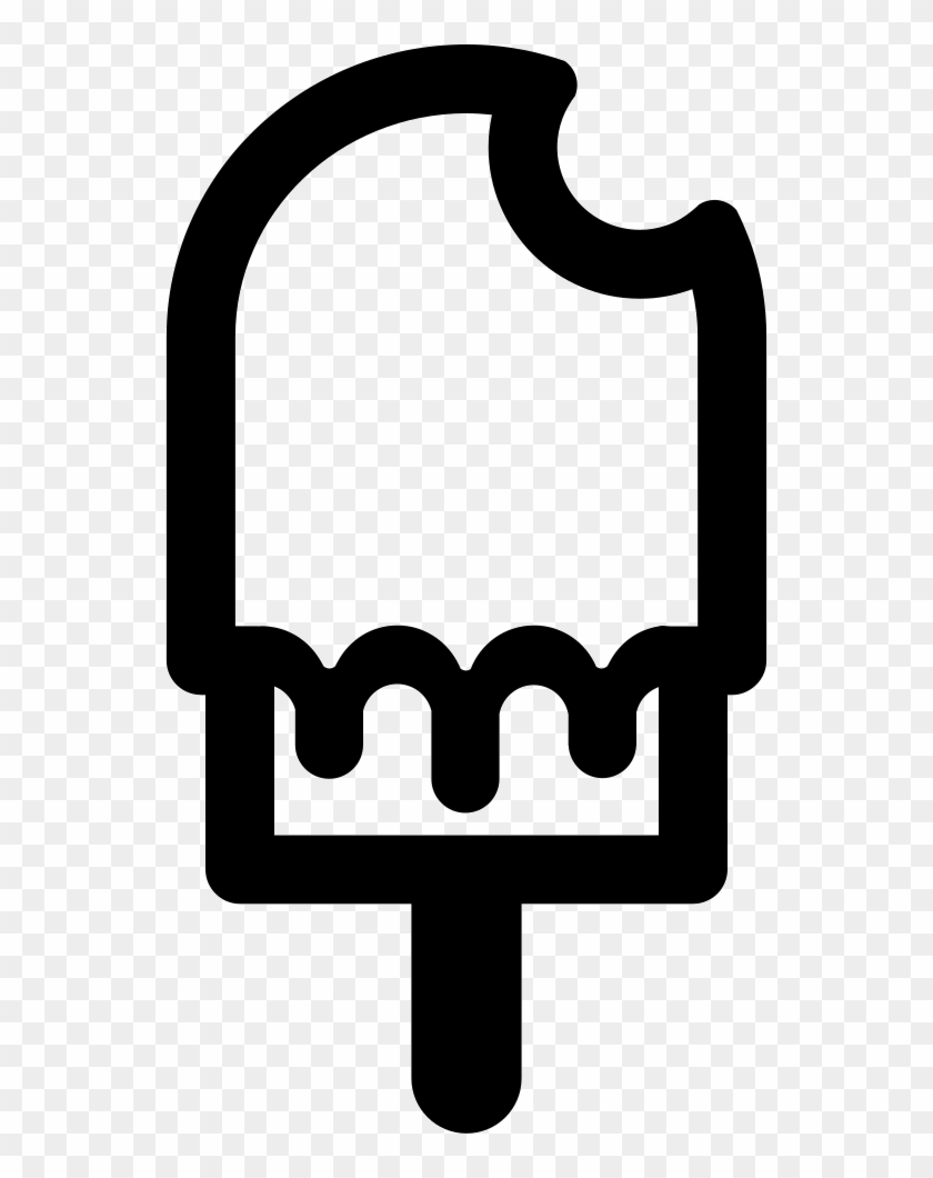 Ice Cream Stick With Syrup And Bite Comments - Ice Cream Icon Png #172806