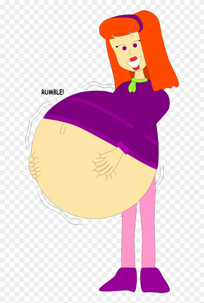 Daphne's Belly After Eating Too Much By Angry-signs - Scooby Doo Inflation #172825