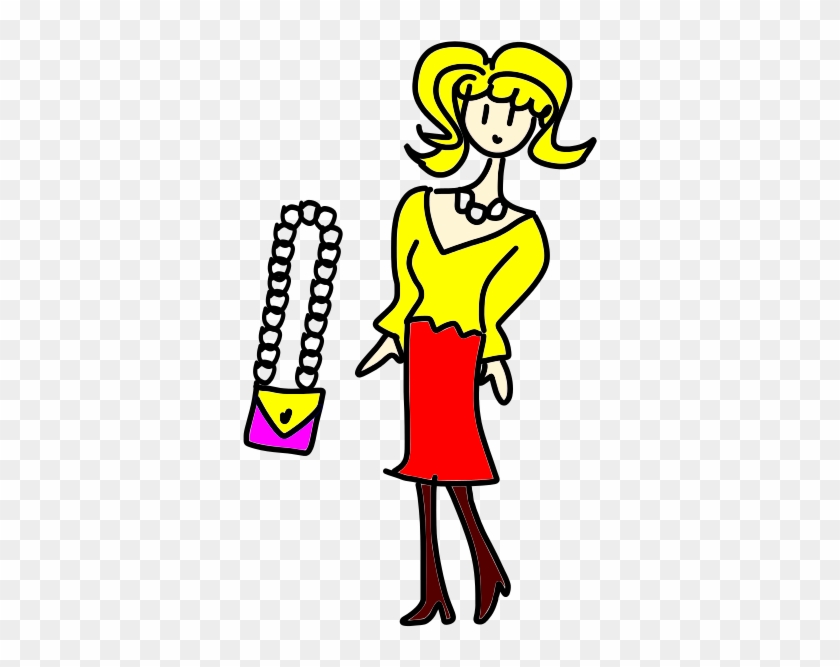 Free Lady With A Handbag - Clip Art #172997