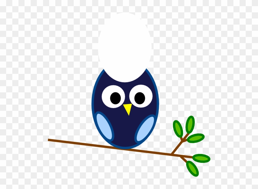 Blue Owl Branch Clip Art At Clker - Owl Clip Art #173100