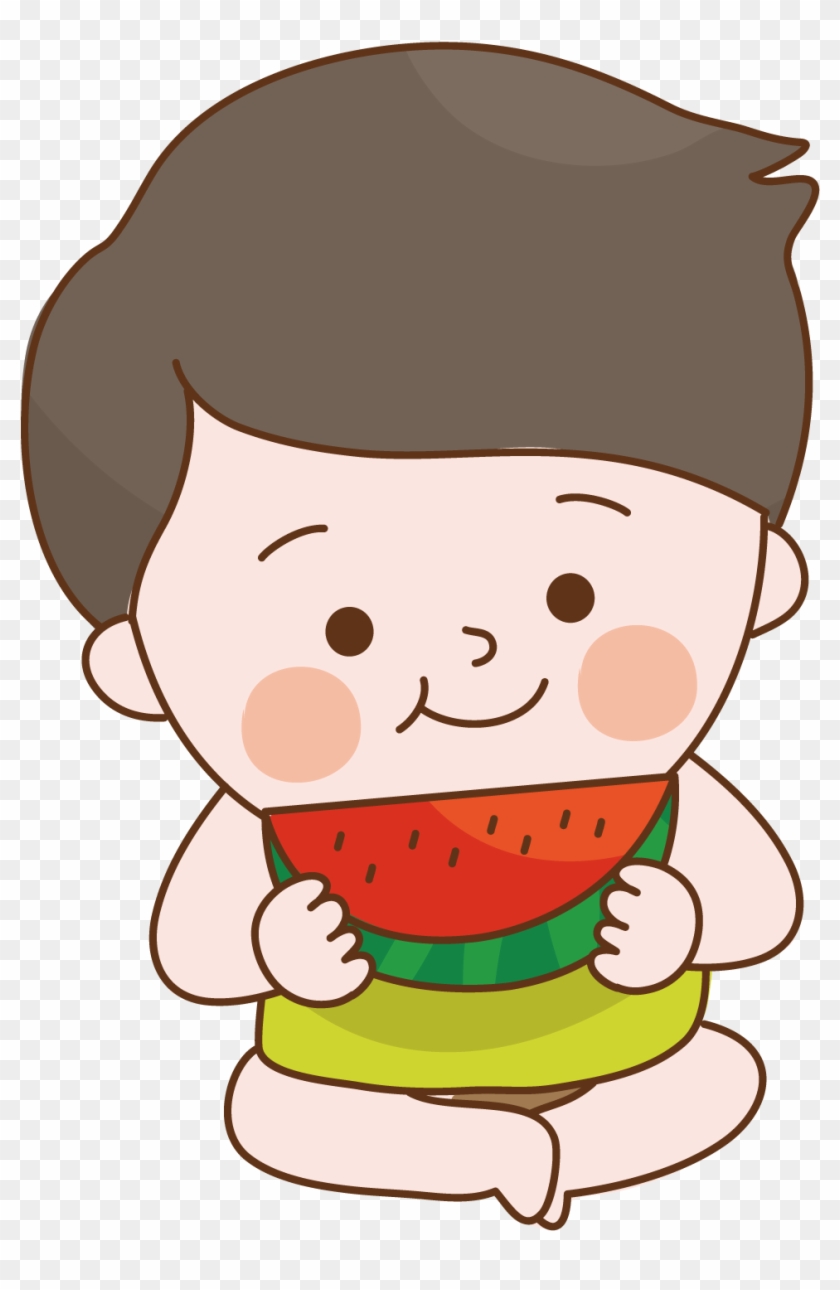 Cartoon Child Food Eating - Cartoon Child Food Eating #173187