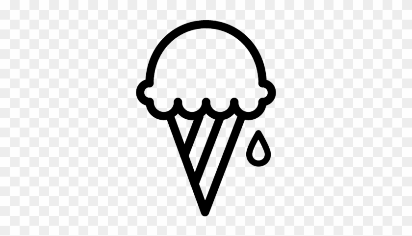 Ice Cream Cone Outline Vector - Plage De Rock 2017 #173198