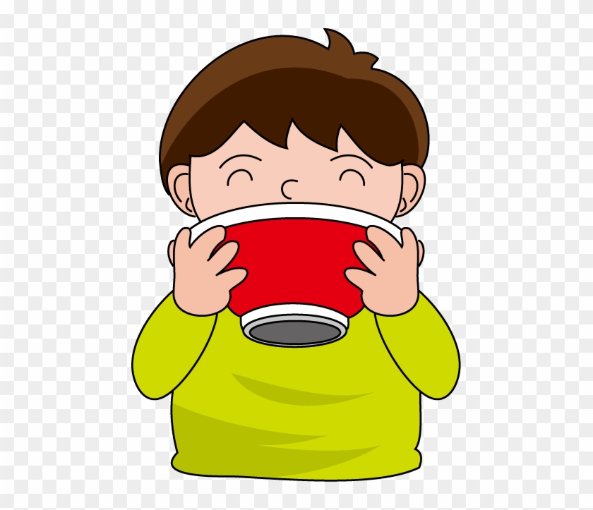 Soup And Sandwich Eating Clip Art - Boy Eating Soup Cartoon #173206