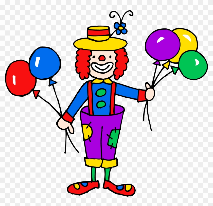 Clown Clip Art - Clown With Balloons Clipart #173273