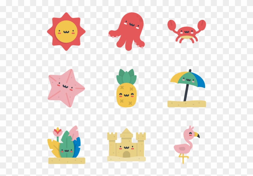 Kawaii Summer Characters - Summer Kawaii Png Transparente #173263