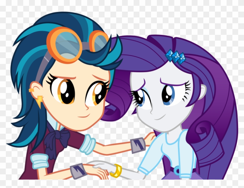 Indigo Zap And Rarity By Cloudyglow - Mlp Eg Indigo Zap #173297