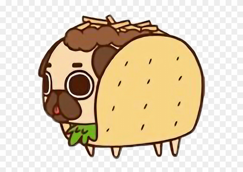 Cute Kawaii Pug Chibi Food Tacofreetoedit - Puglie Pug Taco #173312