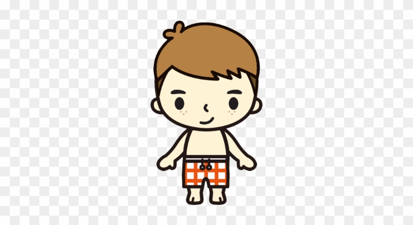 Free Png Clipart-kawaii Boy Swim Trunks Designed By - Cartoon #173329