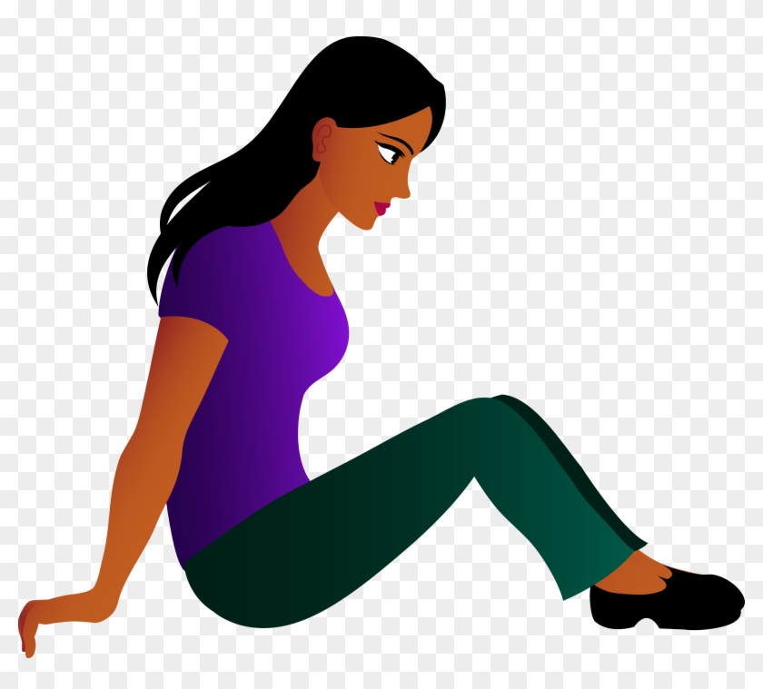 Woman Clip Art - Person Sitting Clipart #173400