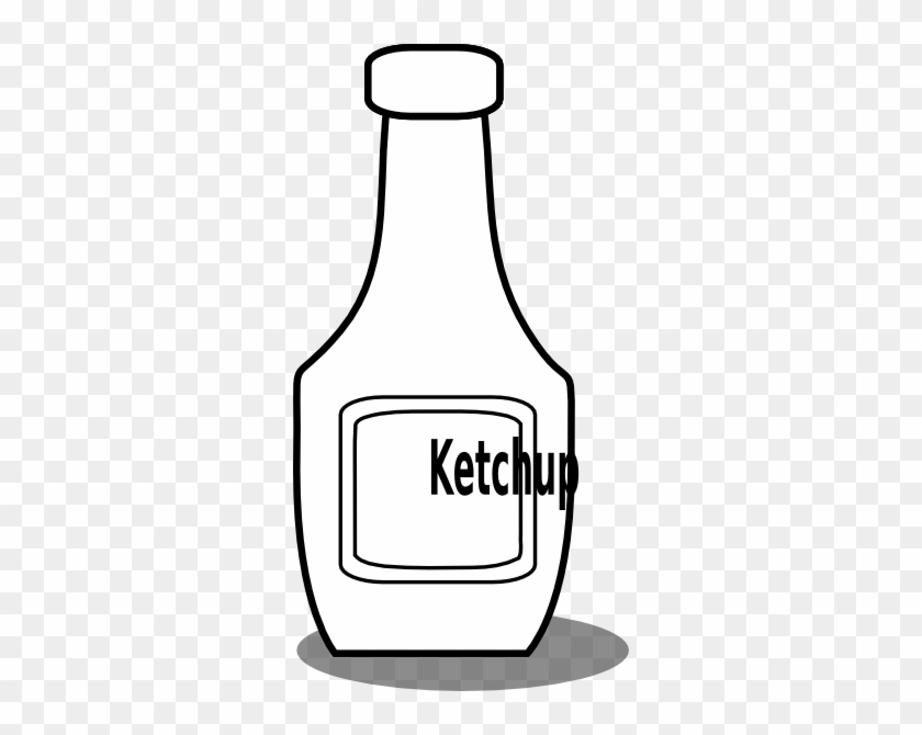 Ketchup Black And White Clip Art - Ketchup Clip Art #173516