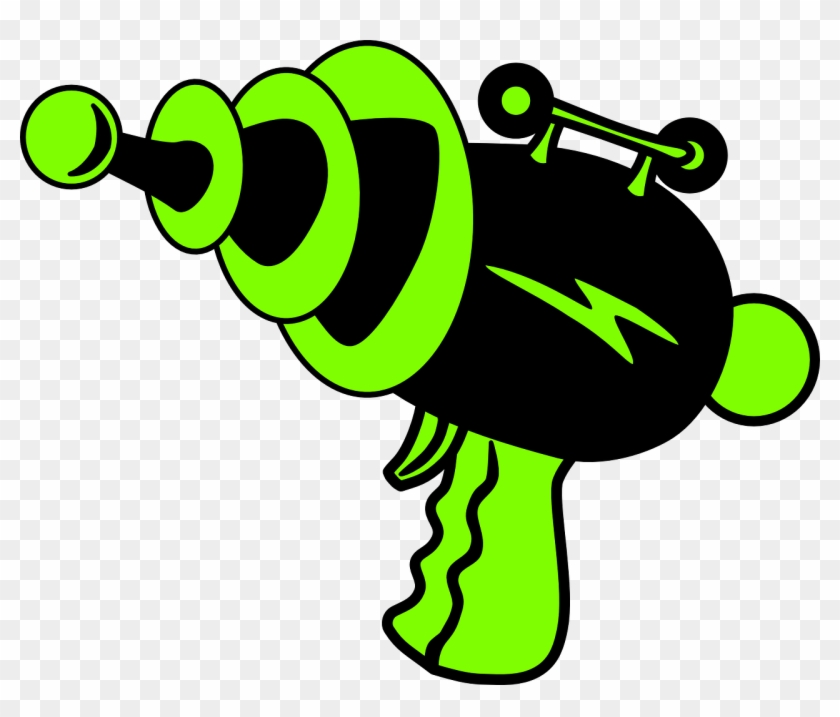 Ray Gun Green And Black No Shadow Clip Art At Clker - Laser Tag Clip Art #173608