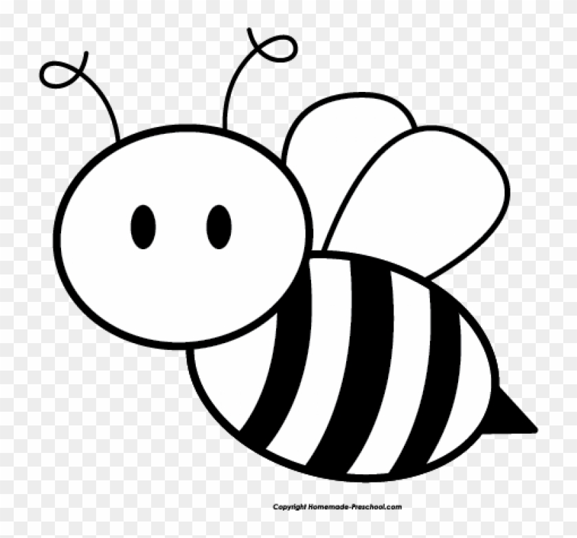 Fun And Free Clipart - Bee Black And White #173623