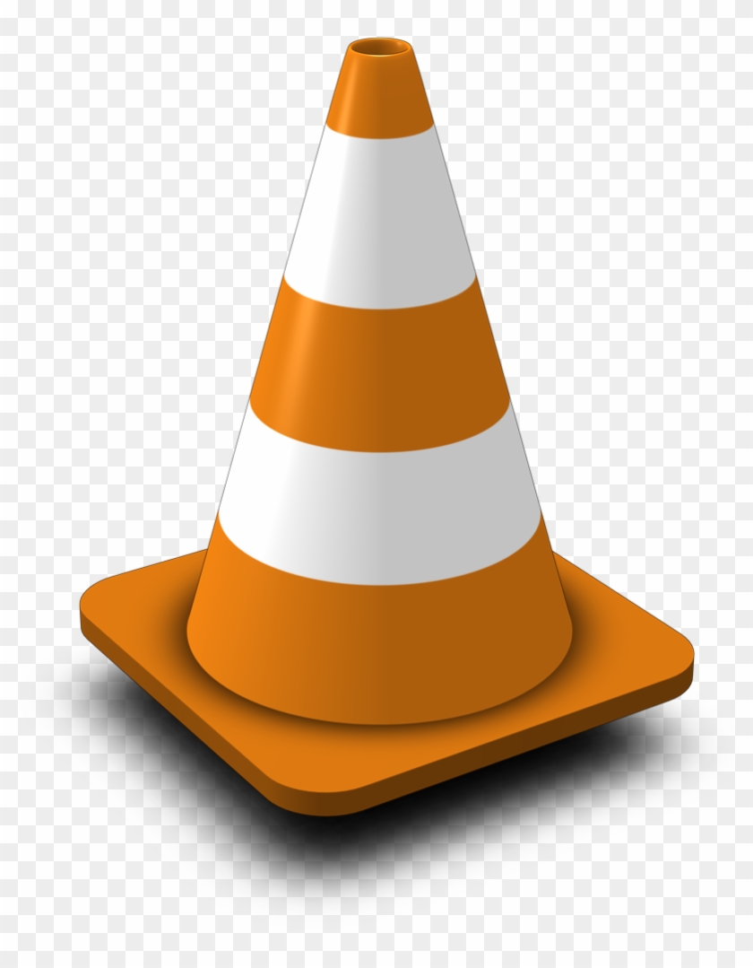 Orange Cone With Shadow Below It - Vlc Media Player Logo #173629