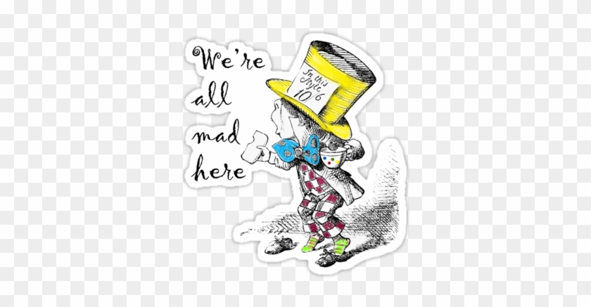 Mad Hatter Tea Party T-shirt Stickers By Simpsonvisuals - Alice In Wonderland Poems #173644