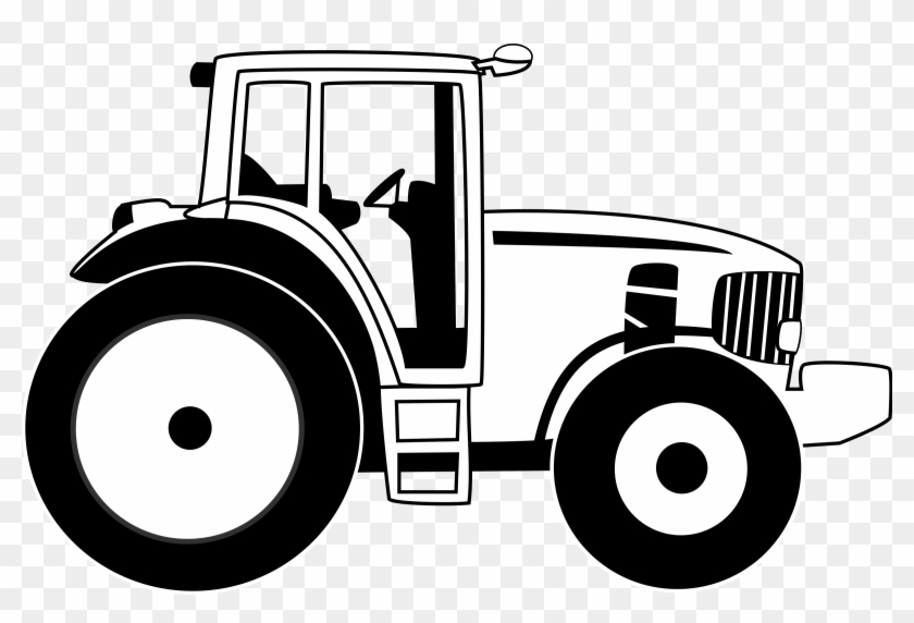 John Deere Tractor Clip Art Clipart - Tractor Black And White #173649