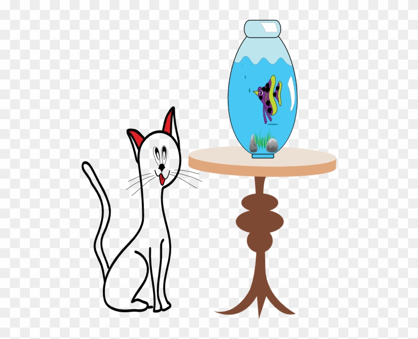 Pet Clipart Fish Bowl - Fish Bowl On Table Clipart #173707