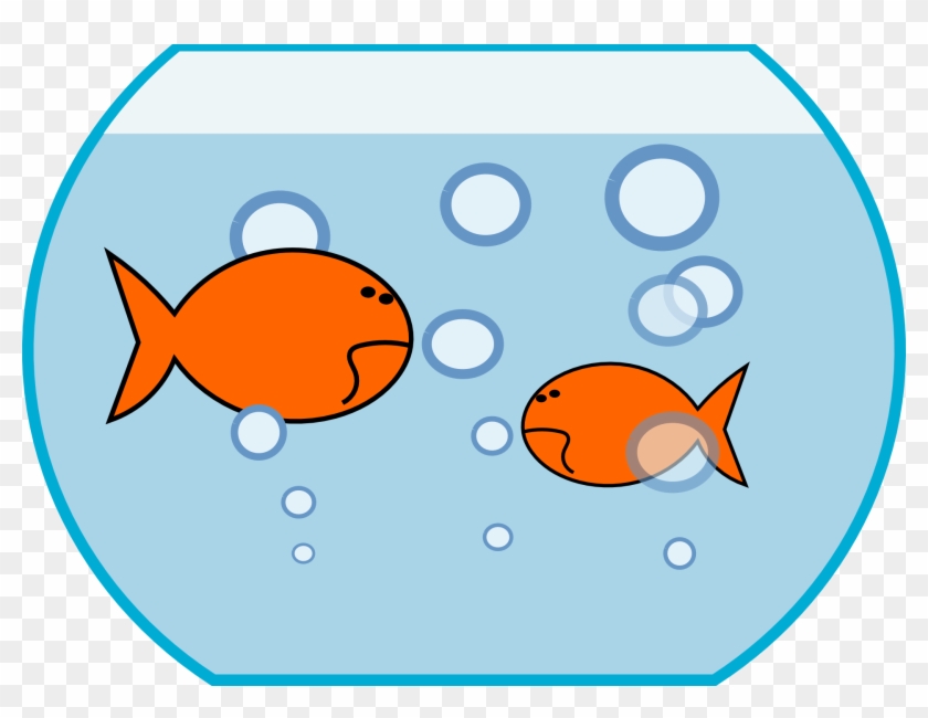 Fish Bowl Clipart Fish Pond Pencil And In Color Bowl - Fish In A Tank Clipart #173725