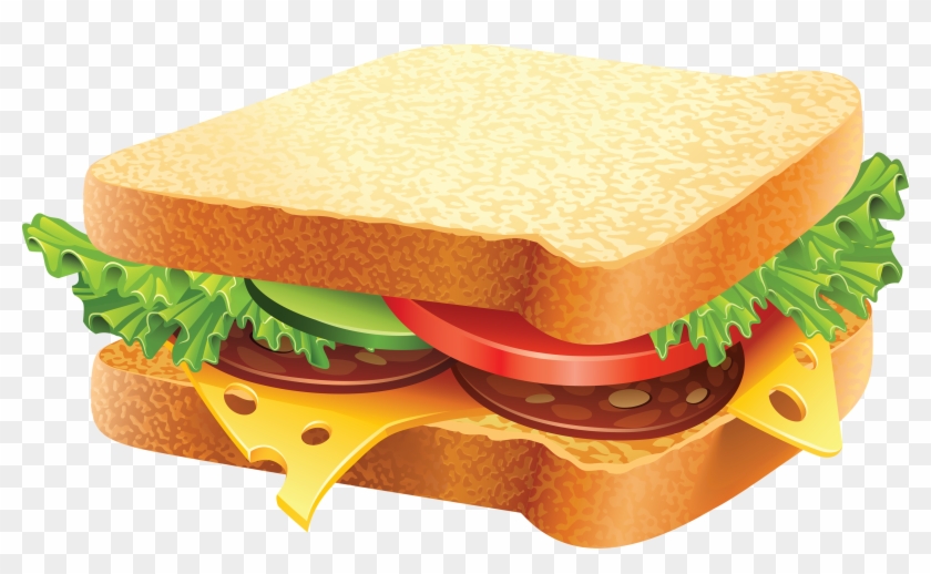 Sandwich Clip Art Free - Food Vector #173803