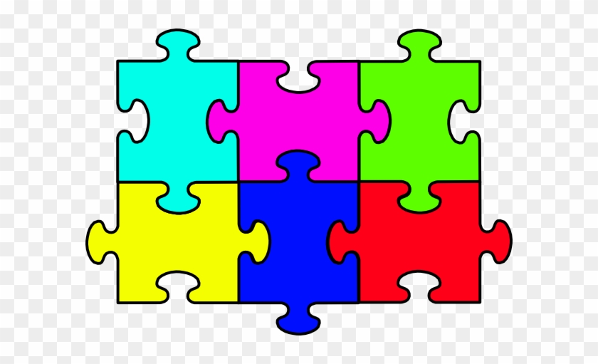 Jigsaw Puzzle Clipart - 6 Puzzle Pieces Clip Art #173899