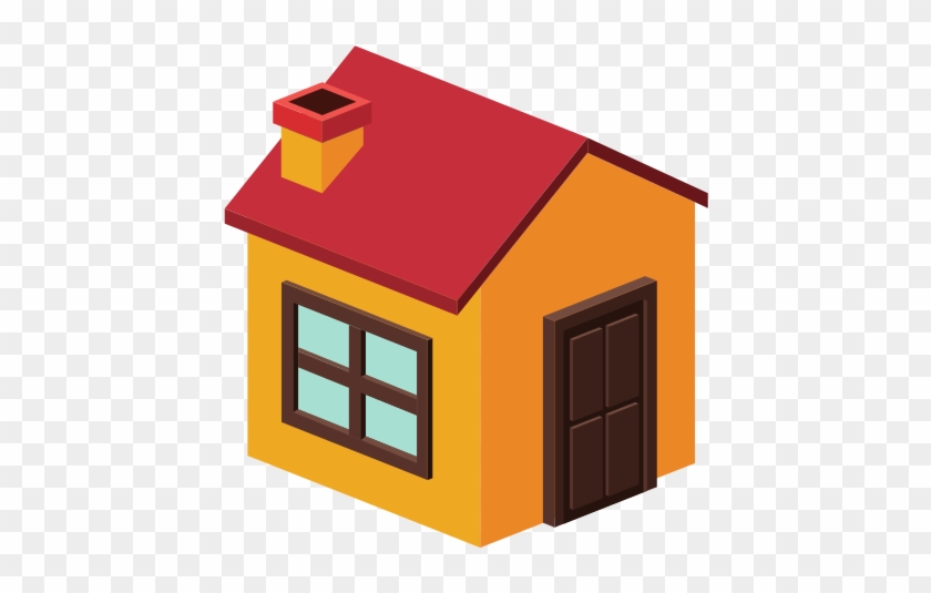 Isometric House With Chimney Design - House #951737